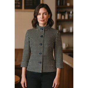 Womens MEXX Cropped Jacket Womens Sz 40 (S-M) Small Print Smart Office